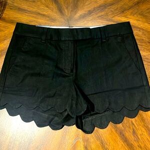 NWT J. Crew Black Scalloped Shorts